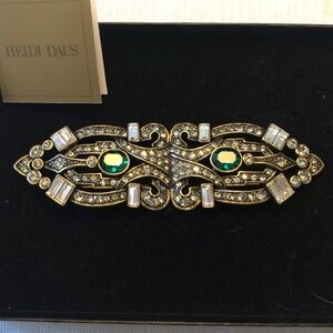 HEIDI DAUS "Emerald City" Bar Pin NWOT